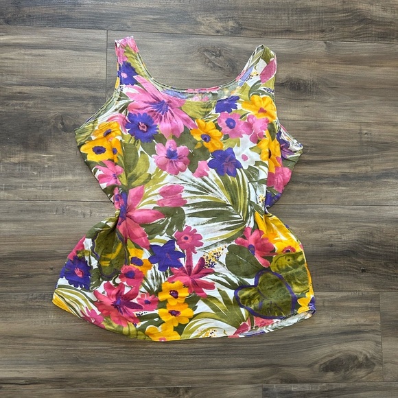 None Tops - Pink and Purple Floral Camisole